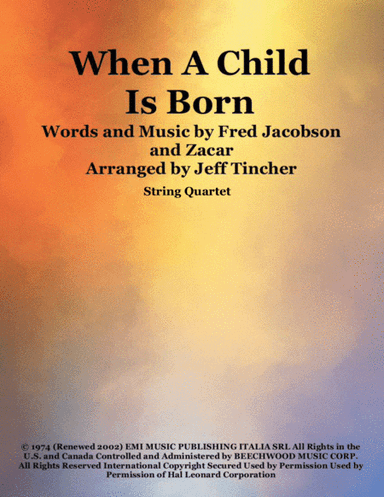 When A Child Is Born (arr. Jeff Tincher)