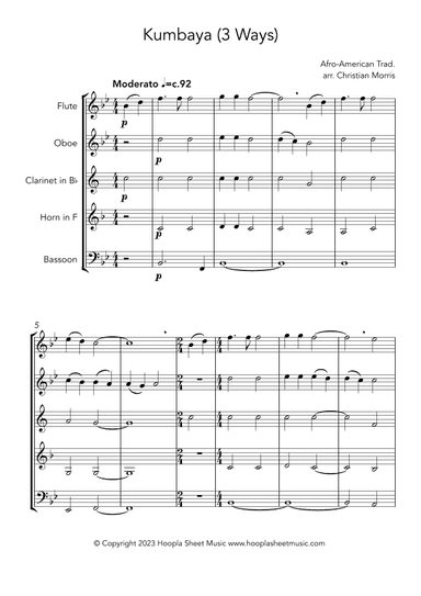Kumbaya (3 Ways) (arr. Christian Morris)