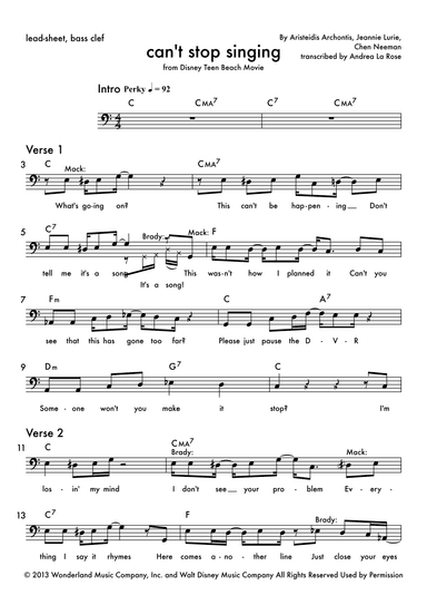 Can't Stop Singing (arr. Andrea La Rose)