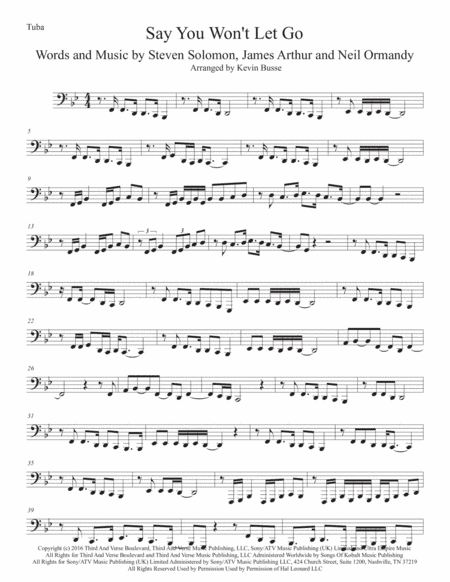 Say You Won't Let Go (arr. Kevin Busse)