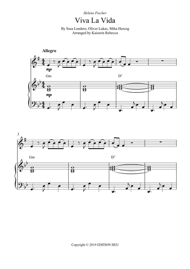 Viva La Vida (arr. Kaiserin Rebecca)