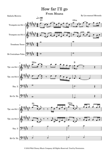 How Far I'll Go (arr. Rafaela Moreira)