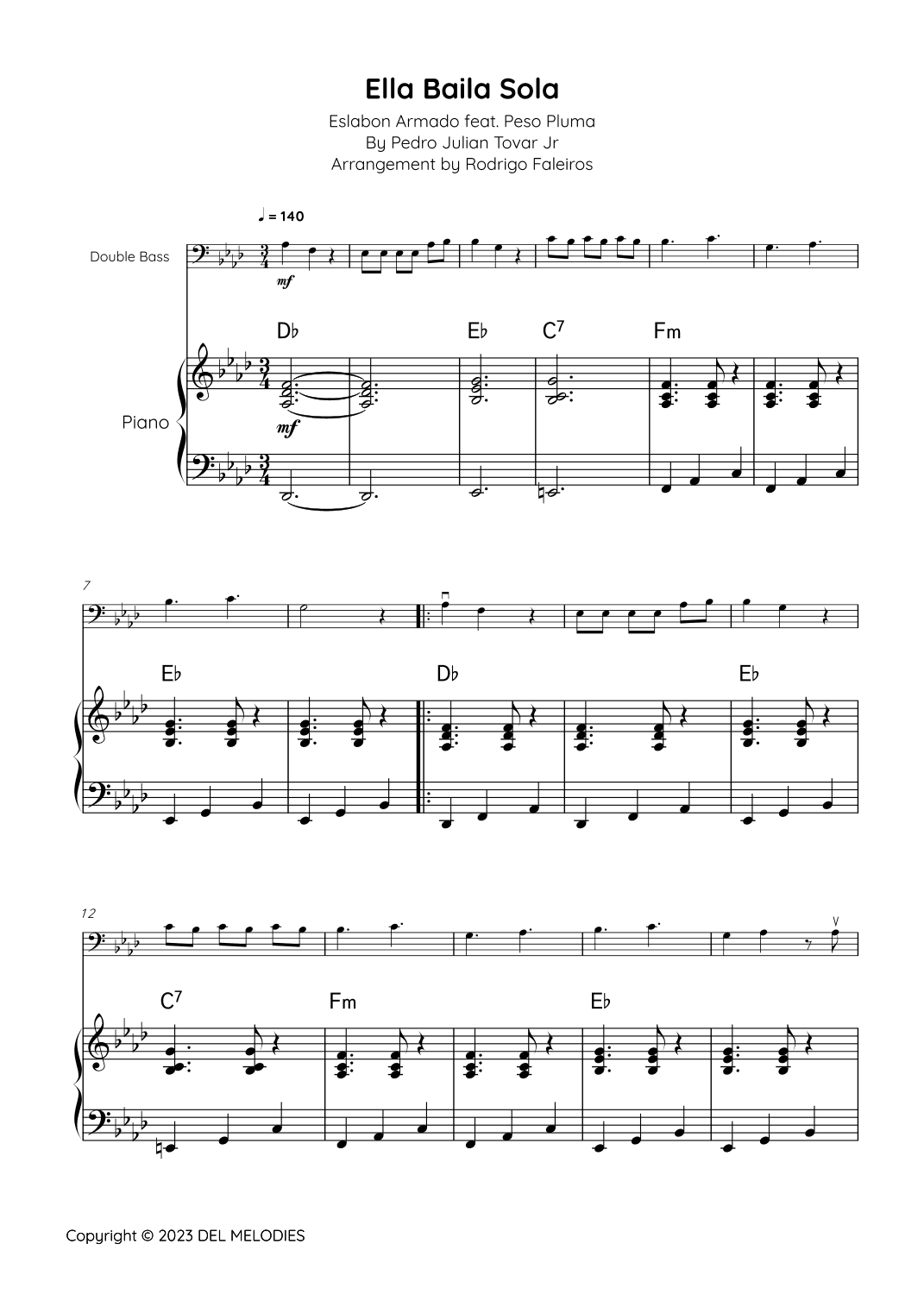Ella Baila Sola (arr. Rodrigo Faleiros)
