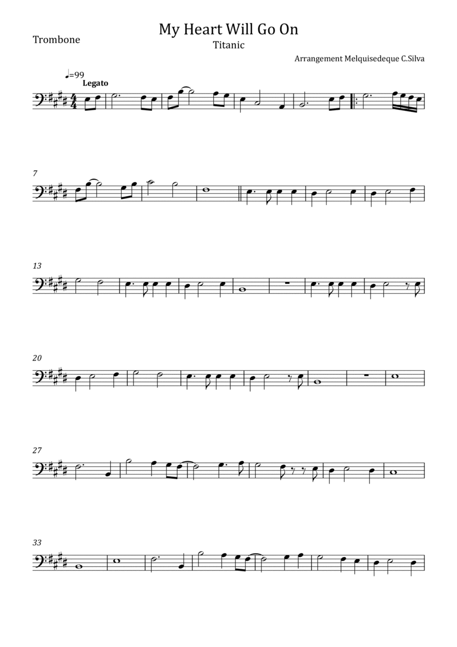 My Heart Will Go On (love Theme From 'titanic') (arr. Melquisedeque C.Silva)
