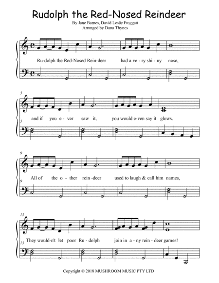Rudolph The Red-nosed Reindeer (arr. Dana Thynes)