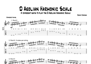 D Aeolian Harmonic Scale (4 Ways to Play)