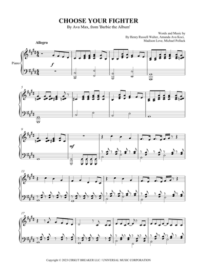 Choose Your Fighter (arr. SCMusic)