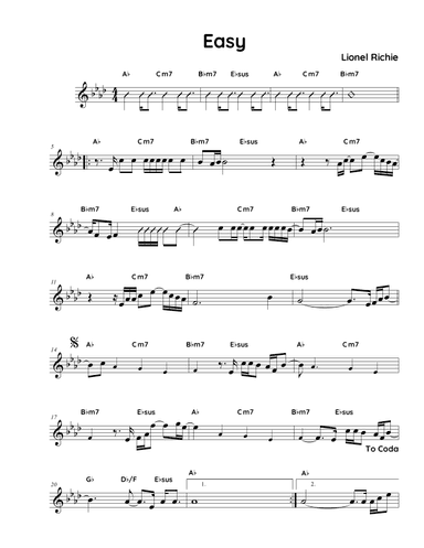 Easy (arr. FakeBook Guy)