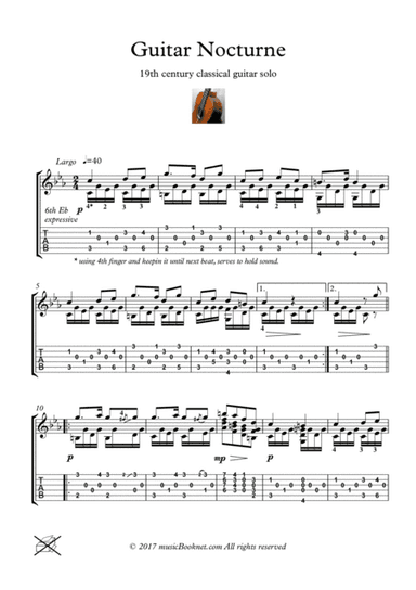 Classical Guitar Hits - Nocturne (arr. PianoSheetNow)