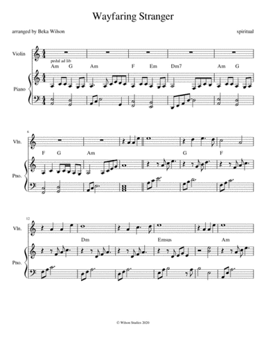 Wayfaring Stranger (arr. Beka Wilson)