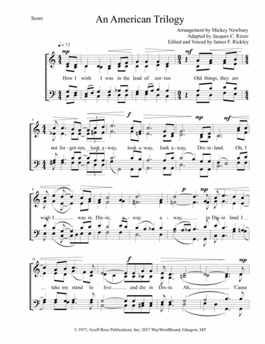 An American Trilogy - Dixie, Battle Hymn of the Republic, Hush Little Children (arr. WayWordBound)