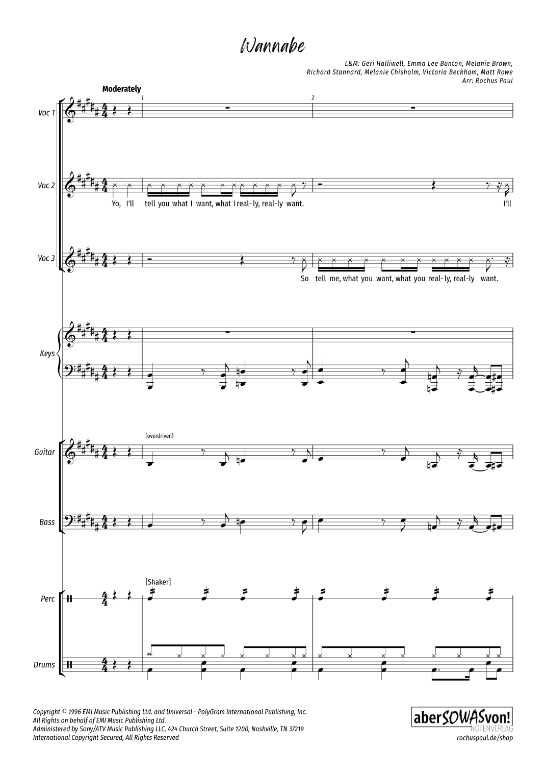 Wannabe (arr. Rochus Paul)