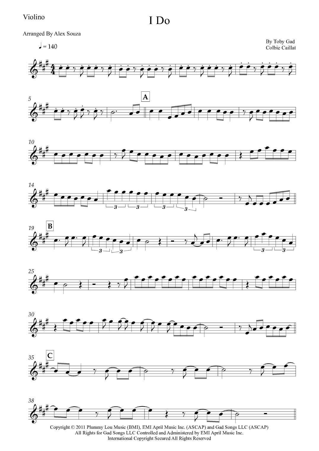 I Do (arr. Alex Souza)