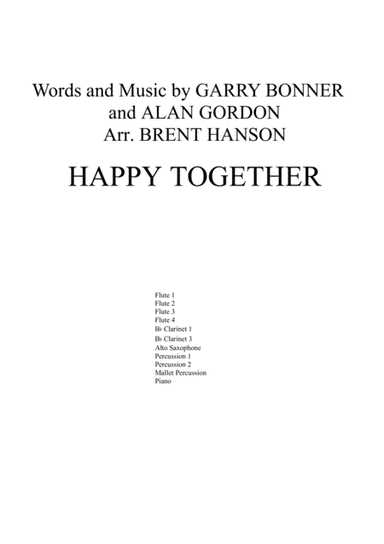 Happy Together (arr. Brent Hanson)