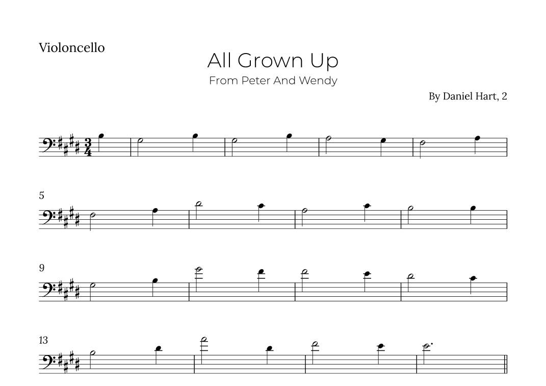 All Grown Up (arr. Alex Nunes Rodrigues)