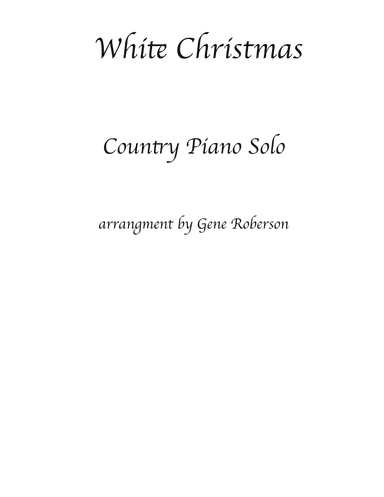 White Christmas (arr. Gene Roberson)