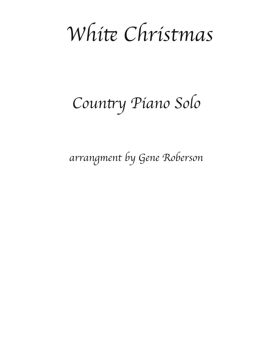 White Christmas (arr. Gene Roberson)