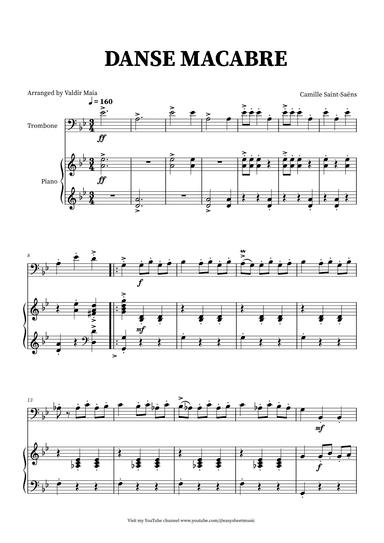 Danse Macabre - Trombone and Piano (arr. Valdir Maia)
