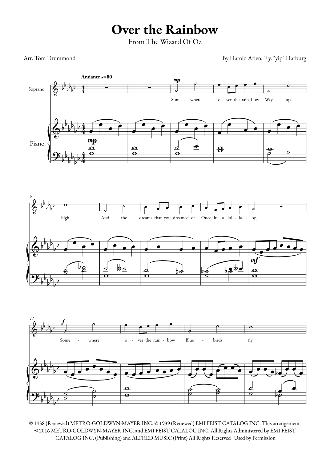 Over The Rainbow (arr. Tom Drummond)
