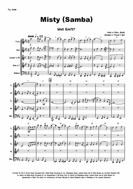 Misty (arr. Thomas H. Graf)