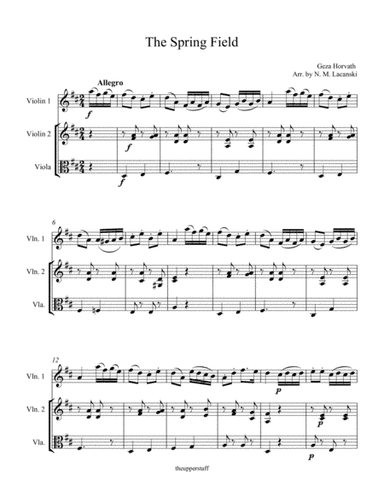 The Spring Field (arr. Nick Lacanski)