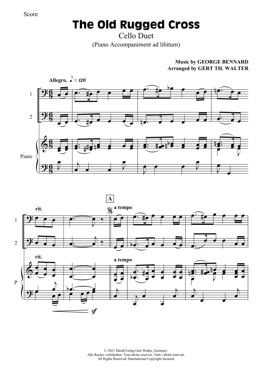 The Old Rugged Cross (arr. Gert Th. Walter)