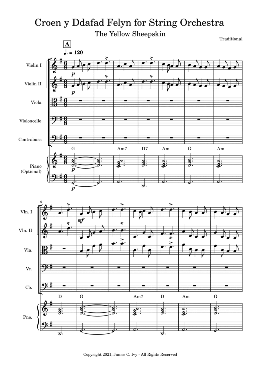 Croen y Ddafad Felyn (The Yellow Sheepskin) (arr. James C. Ivy)