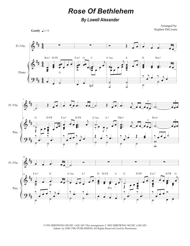 Rose Of Bethlehem (arr. Stephen DeCesare)