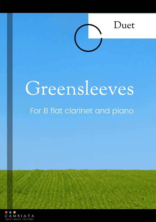 Greensleeves - for solo clarinet (Bb) and piano accompaniment (Easy) (arr. Levy Nunes)