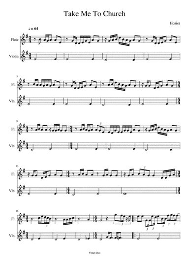 Take Me To Church (arr. Nia Squirrell, Vittari Duo)