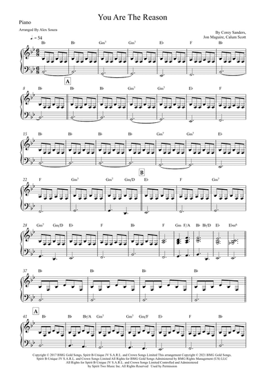 You Are The Reason (arr. Alex Souza)