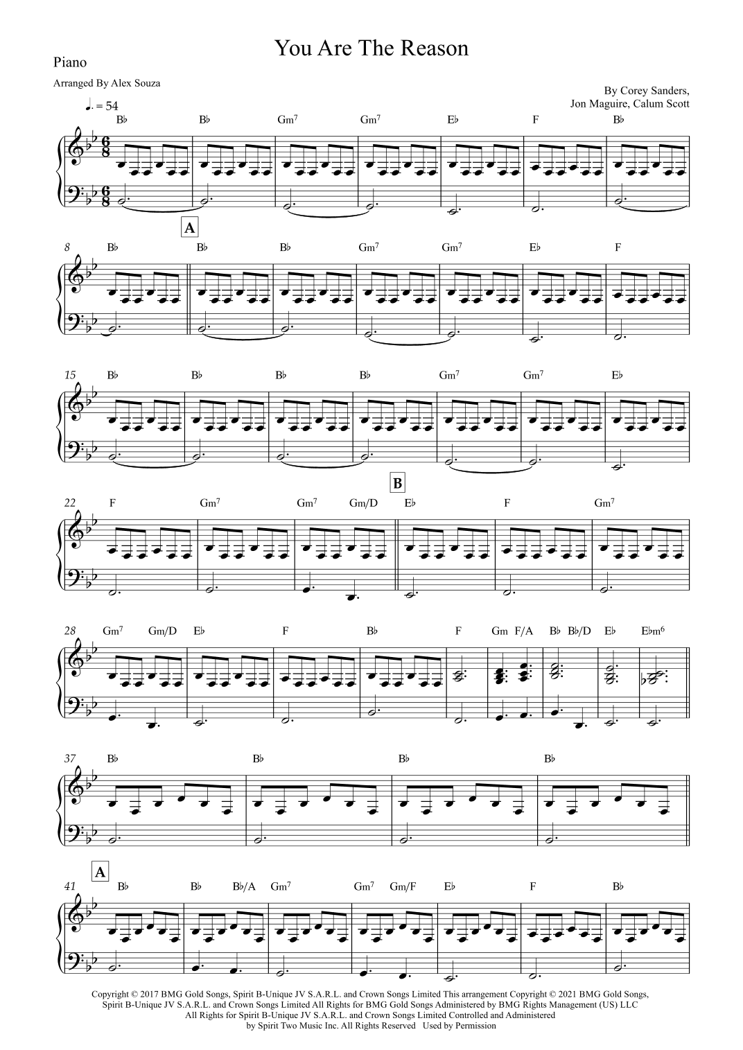 You Are The Reason (arr. Alex Souza)