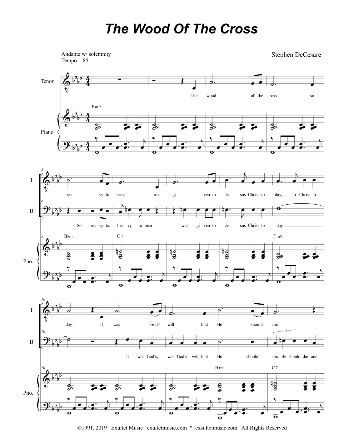 The Wood Of The Cross (2-part choir - (TB)