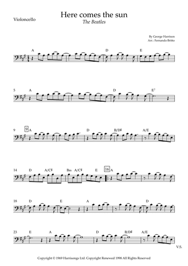 Here Comes The Sun (arr. Fernando Britto)