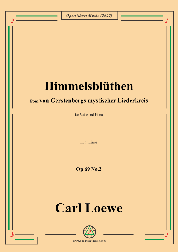 Loewe-Himmelsblüthen,Op 69 No.2,in a minor (arr. OSM Press)