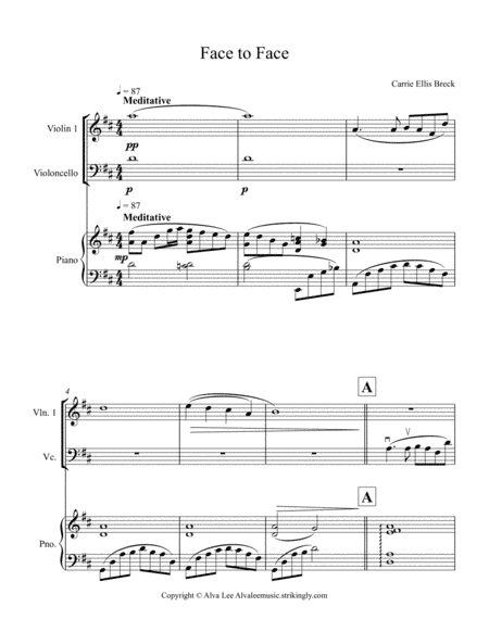 Face to Face (arr. Alva Lee)
