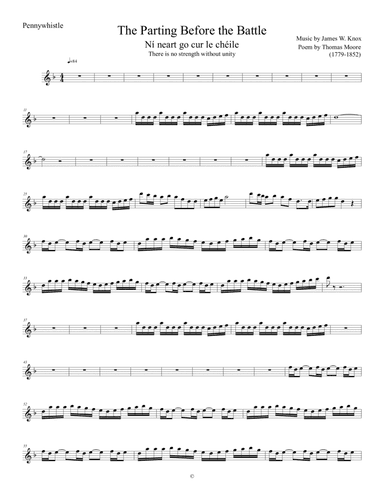 The Parting Before the Battle- Ní neart go cur le chéile (There is no strength without unity)