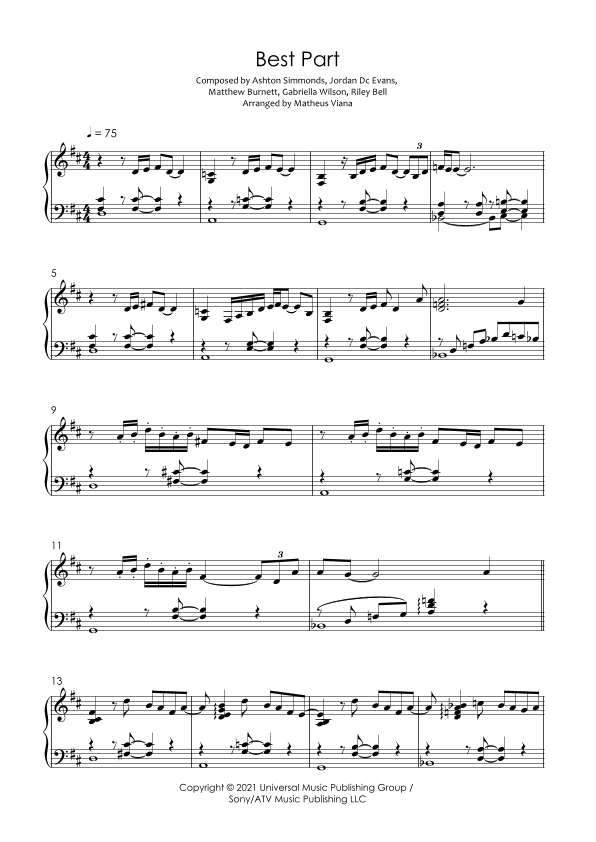Best Part (arr. Matheus Viana)