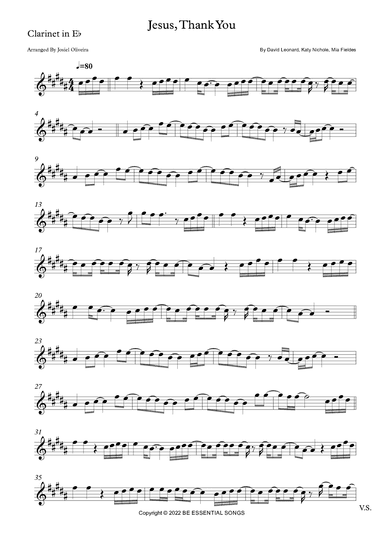 Jesus, Thank You (arr. Josiel Oliveira)