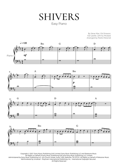 Shivers (arr. Pedro Merendi)