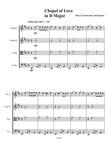 Chapel Of Love (arr. Thomas Strauch)