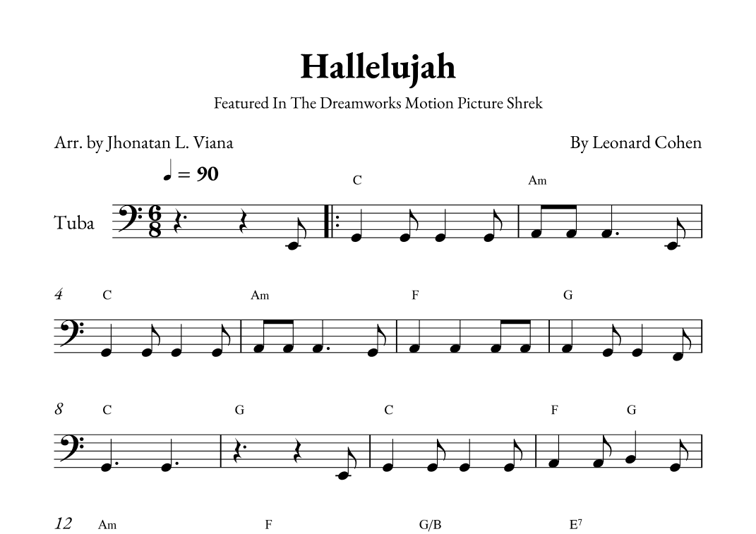 Hallelujah (arr. Jhonatan Lucio Viana)