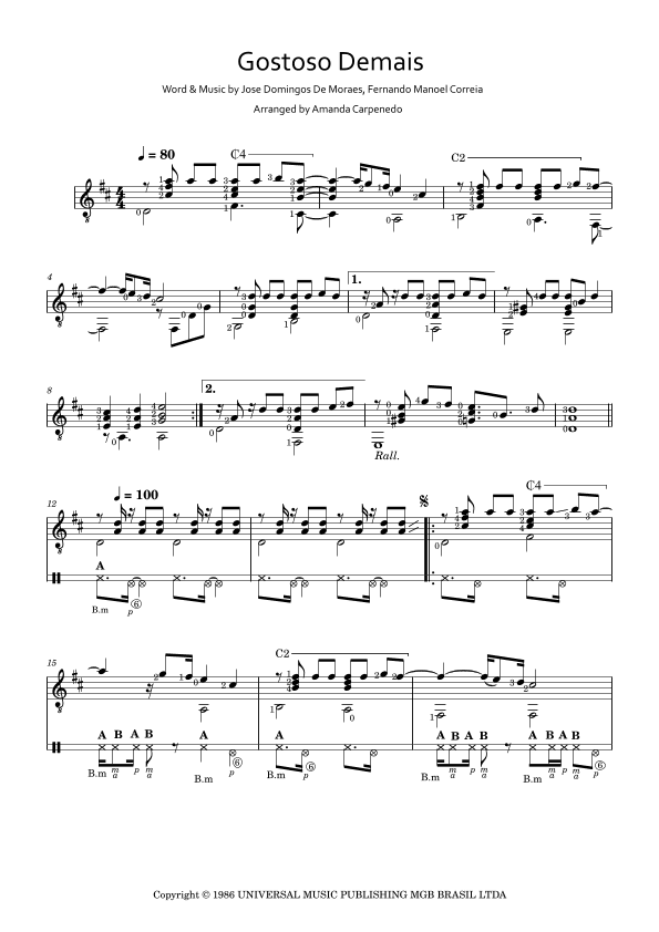 Gostoso Demais (arr. Amanda Carpenedo)