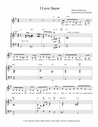 I Love Snow (Piano-Vocal)