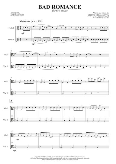 Bad Romance (arr. Art.o Artaud)