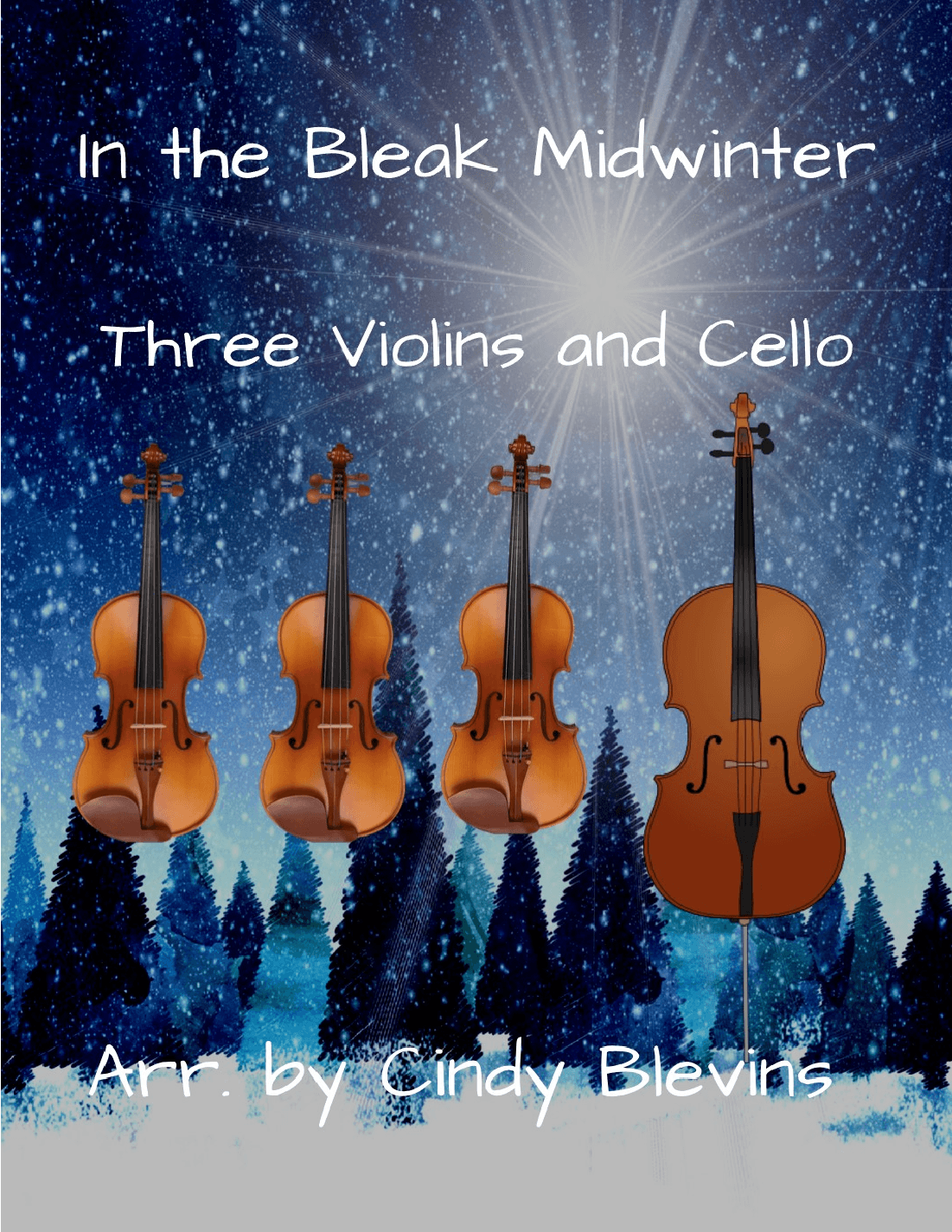In the Bleak Midwinter, for Three Violins and Cello (arr. Cindy Blevins)