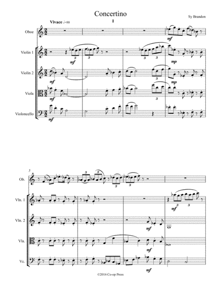 Concertino for Oboe and String Quartet