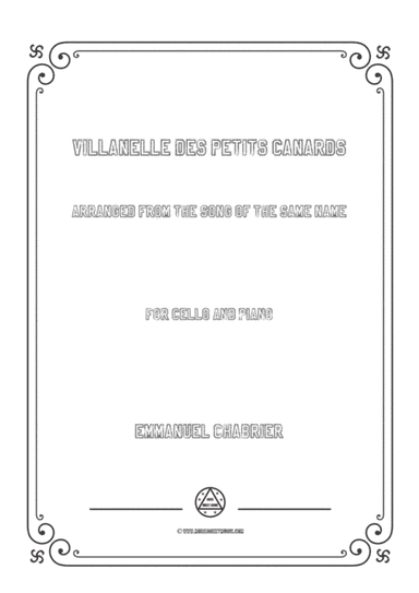 Chabrier-Villanelle des petits canards,for Cello and Piano (arr. MSM)