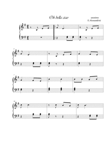 Oh bella ciao (arr. Ester Alessandrini)