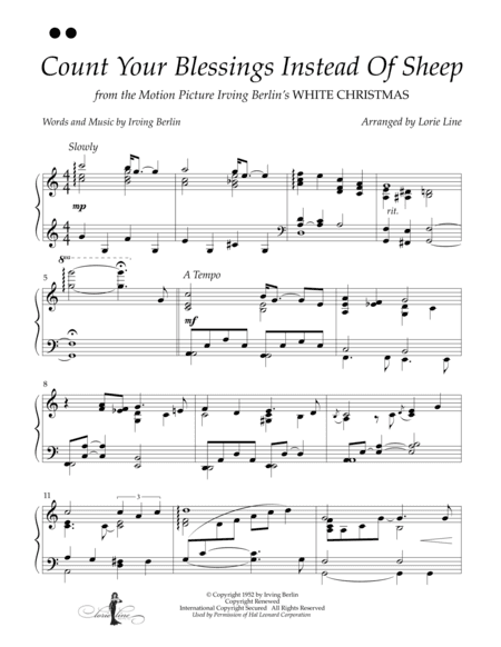 Count Your Blessings Instead Of Sheep (arr. Lorie Line)
